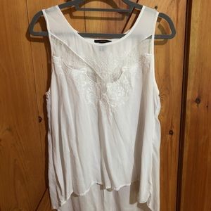 Forever 21 White Lace Tank Top